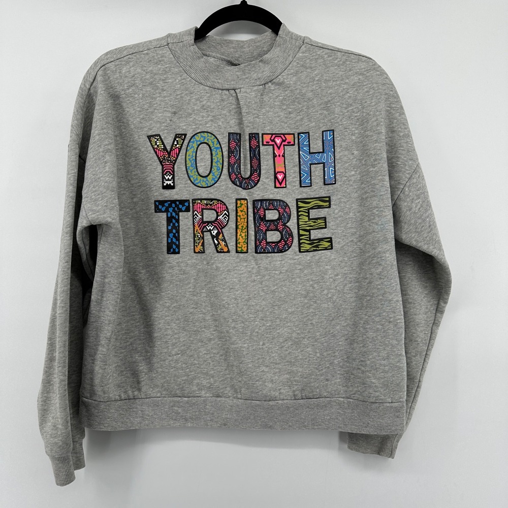 H&M Divided Youth Tribe Graphic Sweatshirt Gray Large 0370250 3